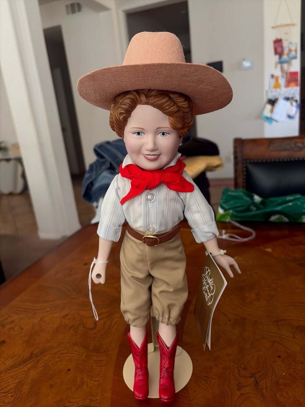 Franklin Heirloom Dolls Katharine Hepburn as Annie Oakley Bisque Porcelain Doll